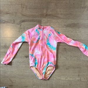 Girls tie dye rash guard/bathing suit